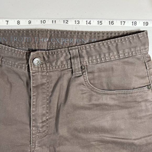 PrAna Men's Bridger Jean Mud Taupe Brown Pants 36 x 30 Stretch Slim Fit Organic - Picture 6 of 8